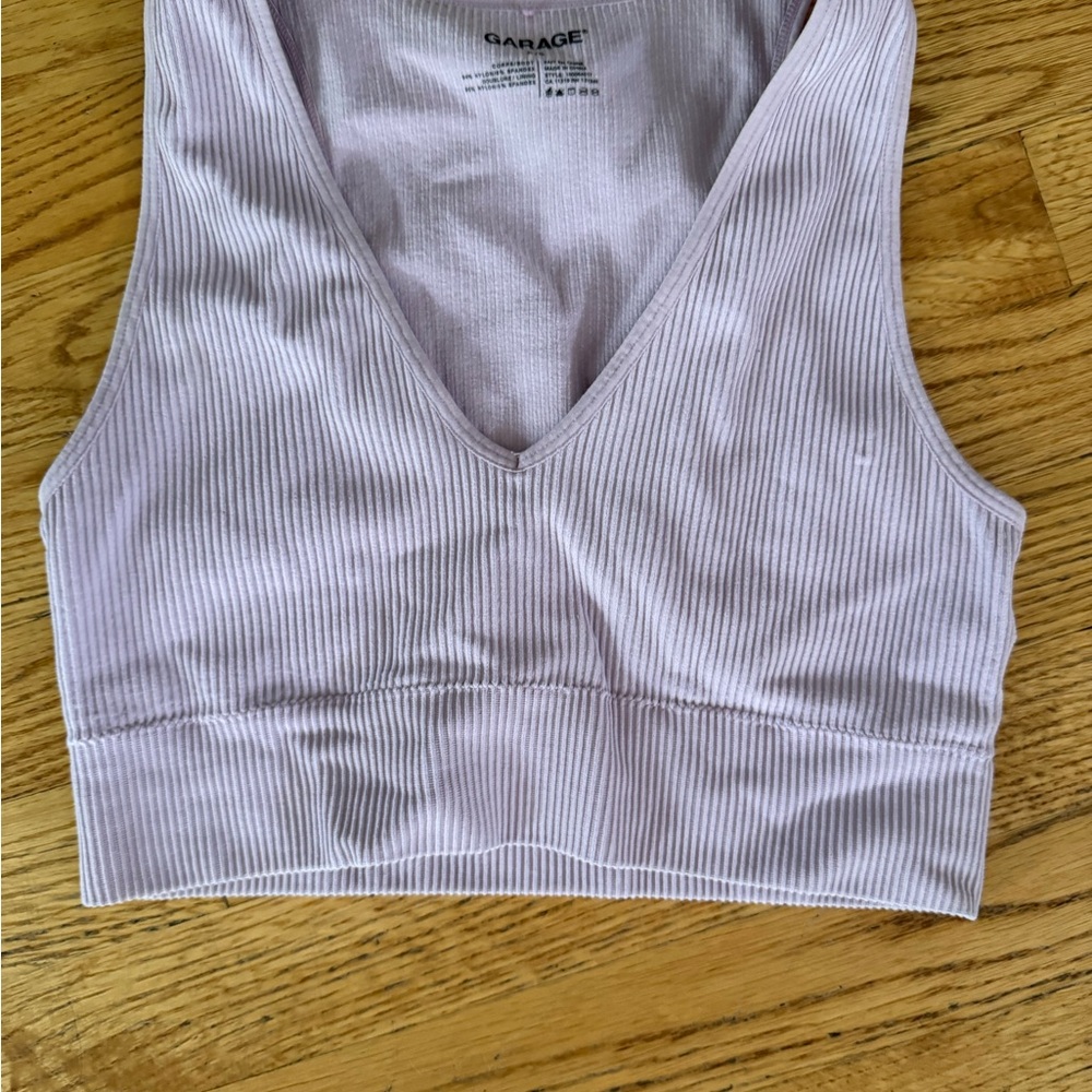 Garage Lavender Ribbed Tank Top